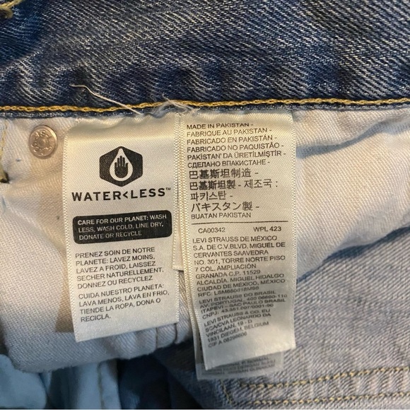 Levis Jeans Mens 38x30 Blue 505 Regular Fit‎ Straight Medium Wash Denim Cotton - Picture 4 of 7